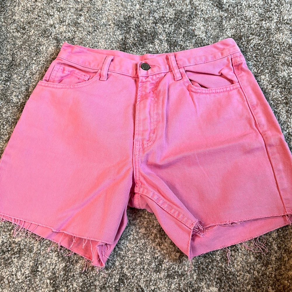 Pink Denim Shorts